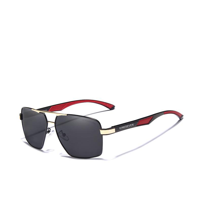 Luxuriöse, hochwertige moderne Aluminium-Herren-Sonnenbrille Polarisierte Gläser Markendesign Bügel Sonnenbrille Spiegelgläser Oculos de sol mit UV400 Schutz