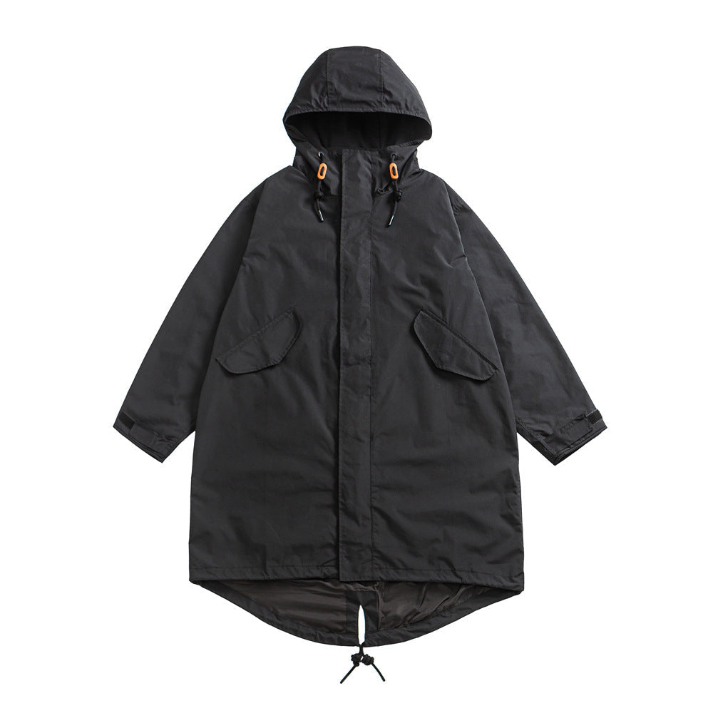 Loose-fit Retro-style Mid-length Trench Coat