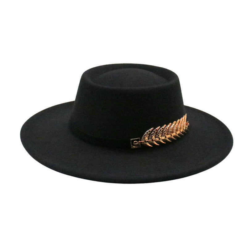 Retro AutumnWinter Wide-Brimmed Wool Jazz Hat