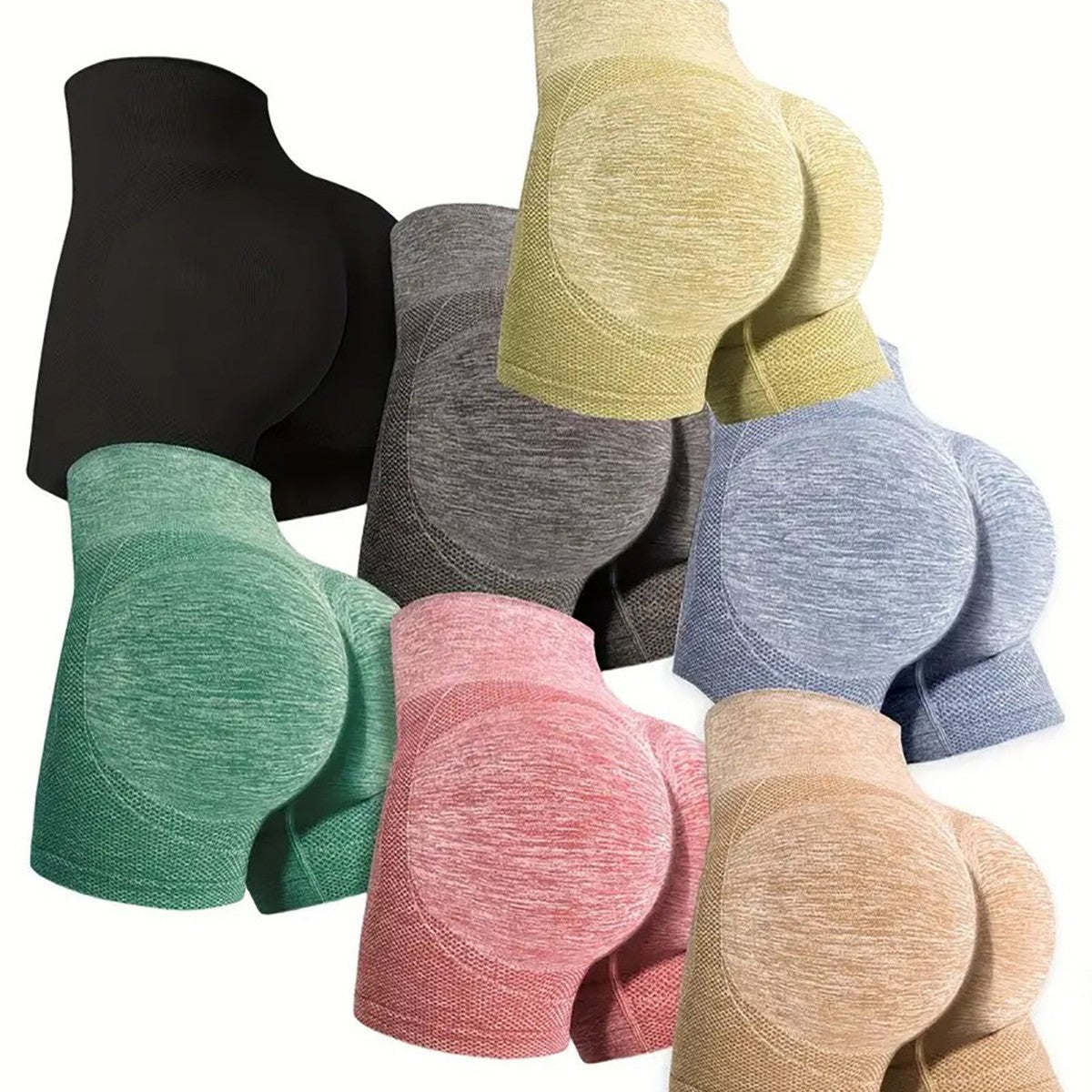 High-Waisted Quick-Drying Seamless Sports Yoga Shorts