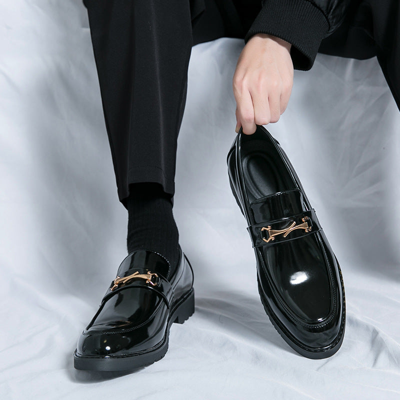 New-style Soft-leather Mens Shoes With A Glossy Finish For Foreign Trade