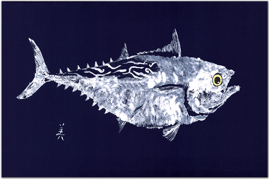 False Albacore on Navy Placemat | Ocean-Inspired