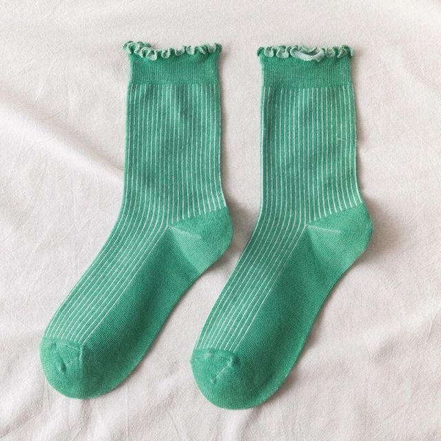 Fashion Lace Ruffled Soft Cotton Female Sock Spring And Summer Cute Socks Sweet Princess Girls Comfortable Breathable Cute Socks For Women