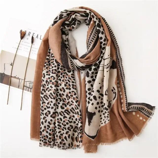 Fashion Leopard Scarf Women High Quality Autumn Winter Wrap Stylish Casual Wear Scarfs For Women Elegant Women's Scarf Fashion Scarf