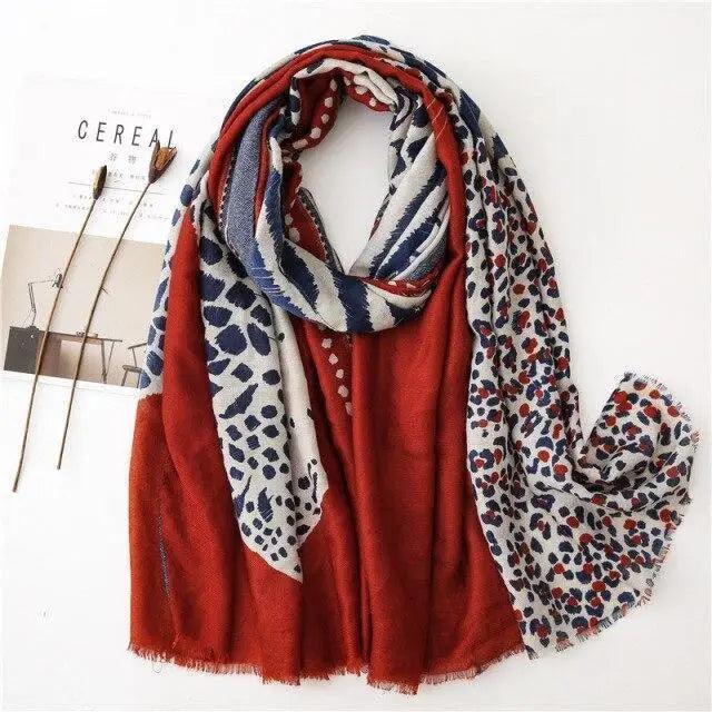 Fashion Leopard Scarf Women High Quality Autumn Winter Wrap Stylish Casual Wear Scarfs For Women Elegant Women's Scarf Fashion Scarf