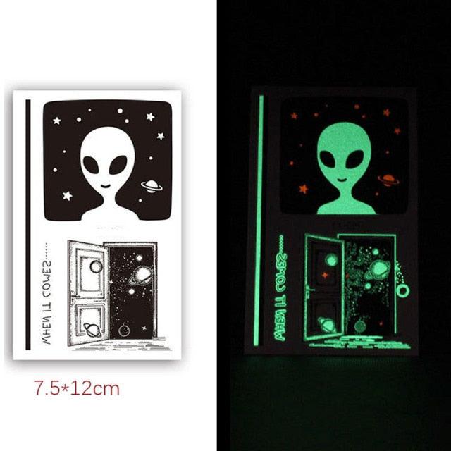 Fashion Luminous Sticker Tattoos Waterproof Temporary Different Luxury Tattoos For Womens Mens Kids