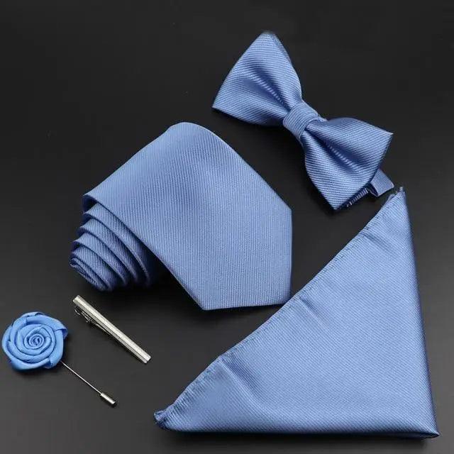 Fashion Red Business Necktie Matching Bowtie Flower Vintage Design Set For Men Self-Tie Bow Tie And Pocket Square Classic Business Tuxedo Wedding Bowties Handkerchief Set Men Necktie And Pocket Square Set