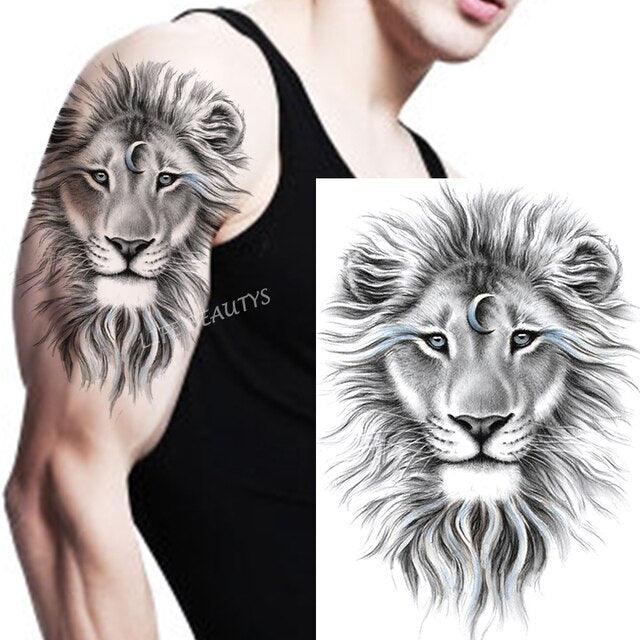 Fashion Temporary Sticker Tiger Tattoo Waterproof Removable Realistic Body Tatoo For Mens
