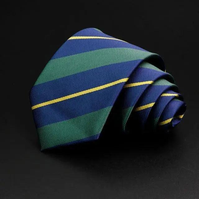 Fashionable Men Office Elegant Necktie Daily Wear Wedding Necktie Party Men Striped Formal Design Neckties Classic Plaid Necktie Stripe Ties Pattern Business Formal Tie