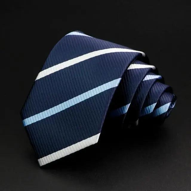 Fashionable Men Office Elegant Necktie Daily Wear Wedding Necktie Party Men Striped Formal Design Neckties Classic Plaid Necktie Stripe Ties Pattern Business Formal Tie
