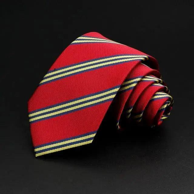 Fashionable Men Office Elegant Necktie Daily Wear Wedding Necktie Party Men Striped Formal Design Neckties Classic Plaid Necktie Stripe Ties Pattern Business Formal Tie