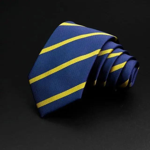 Fashionable Men Office Elegant Necktie Daily Wear Wedding Necktie Party Men Striped Formal Design Neckties Classic Plaid Necktie Stripe Ties Pattern Business Formal Tie