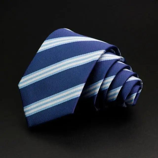 Fashionable Men Office Elegant Necktie Daily Wear Wedding Necktie Party Men Striped Formal Design Neckties Classic Plaid Necktie Stripe Ties Pattern Business Formal Tie
