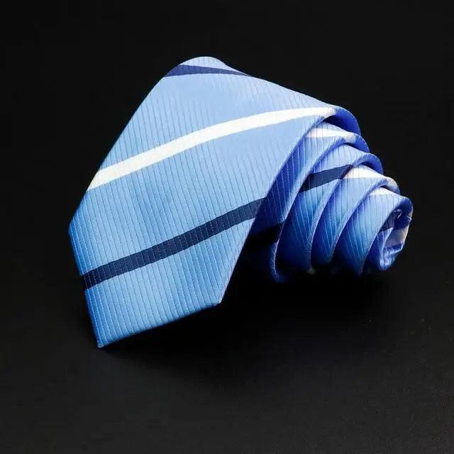 Fashionable Men Office Elegant Necktie Daily Wear Wedding Necktie Party Men Striped Formal Design Neckties Classic Plaid Necktie Stripe Ties Pattern Business Formal Tie
