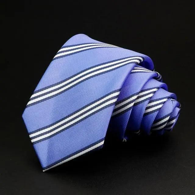 Fashionable Men Office Elegant Necktie Daily Wear Wedding Necktie Party Men Striped Formal Design Neckties Classic Plaid Necktie Stripe Ties Pattern Business Formal Tie