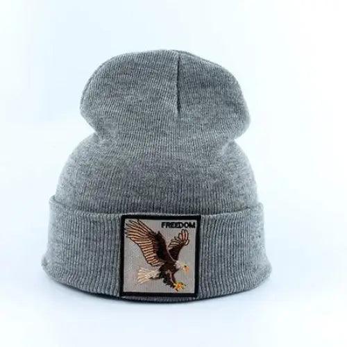 Fashionable Warm Animal Theme Wolf Knitted Unisex Beanies For Women Soft And Comfortable Beanies For Winter And Autumn