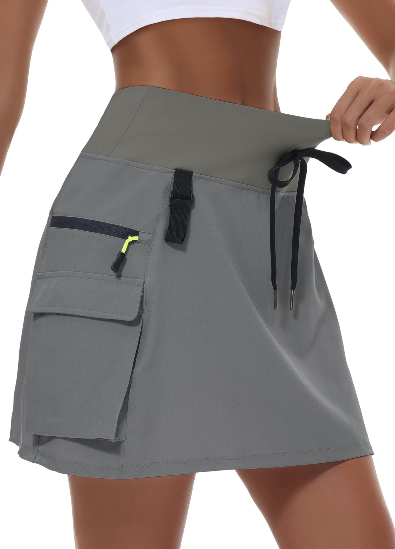 Practical Hiking Skirt With Zippered Pockets For Outdoor Activities