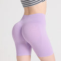 Seamless Yoga Shorts Womens High-Waisted