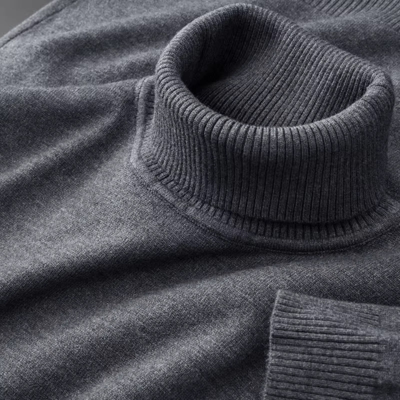Skin-friendly Casual Warm Turtleneck Sweater For Men