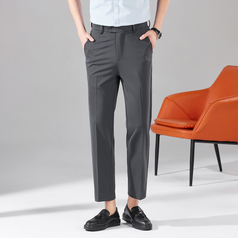 Anti-wrinkle High-quality Light-business Casual Mid-to-high-waist Trousers