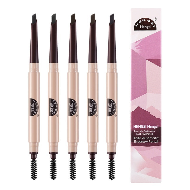 Makeup Color Rendering Double Head Extremely Thin Waterproof And Sweat-proof Eyebrow Pencil