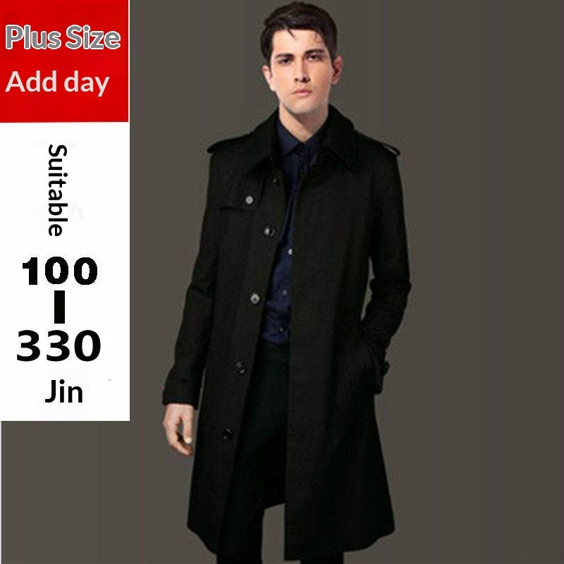 Loose-fitting Long Single-breasted Casual And Stylish Plus-size Coat