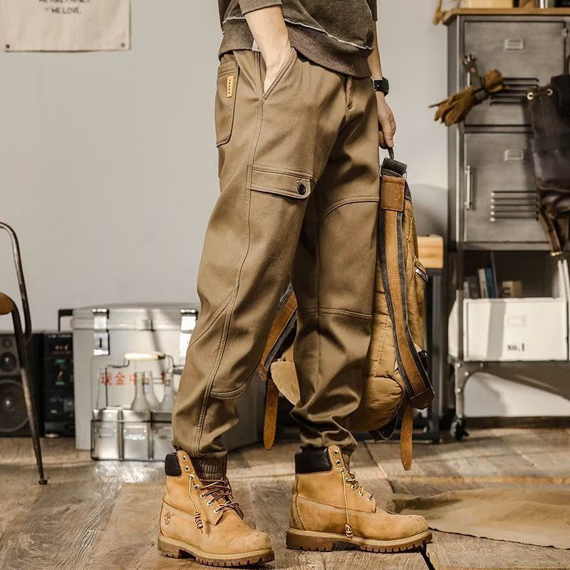 Mens Retro Loose-fit Casual Athletic Pants