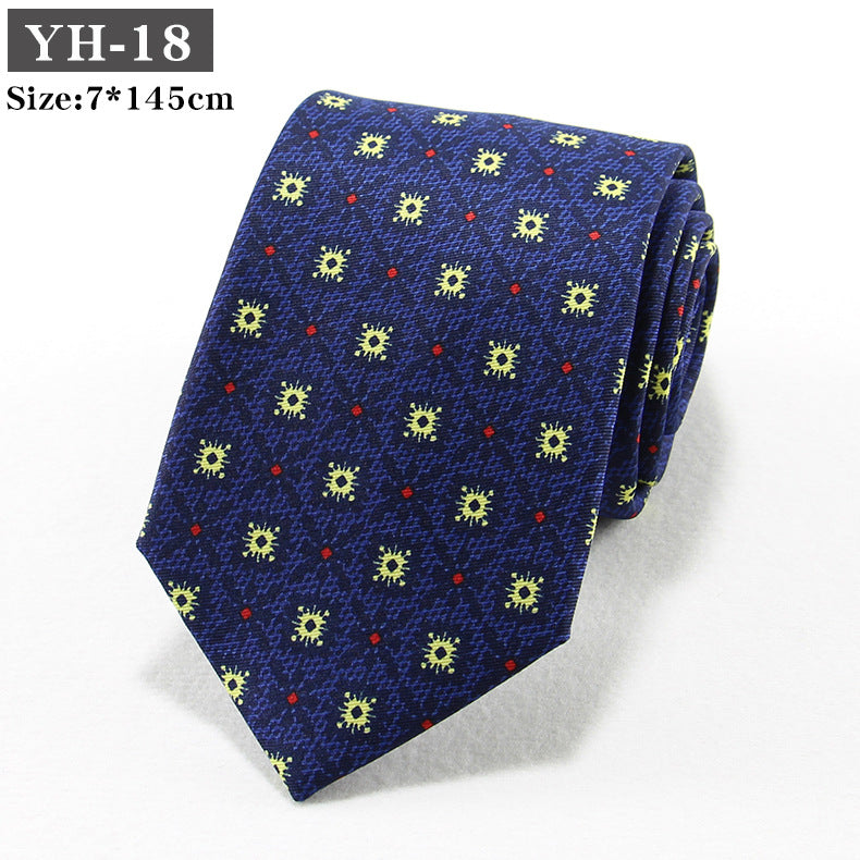 Korean-style Retro Hong Kong style Floral Casual Tie