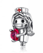 Flower Of Life Medical-themed Bracelet With Beads Featuring A White-coat Angel Design
