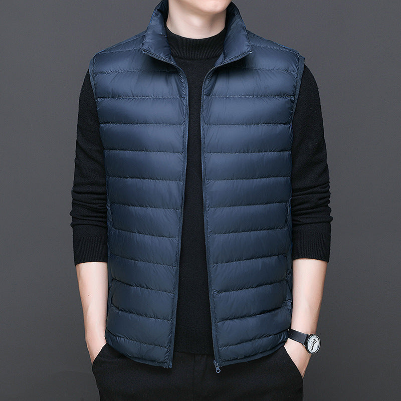 Winter Short Thermal Duck Down Lightweight Puffer Vest