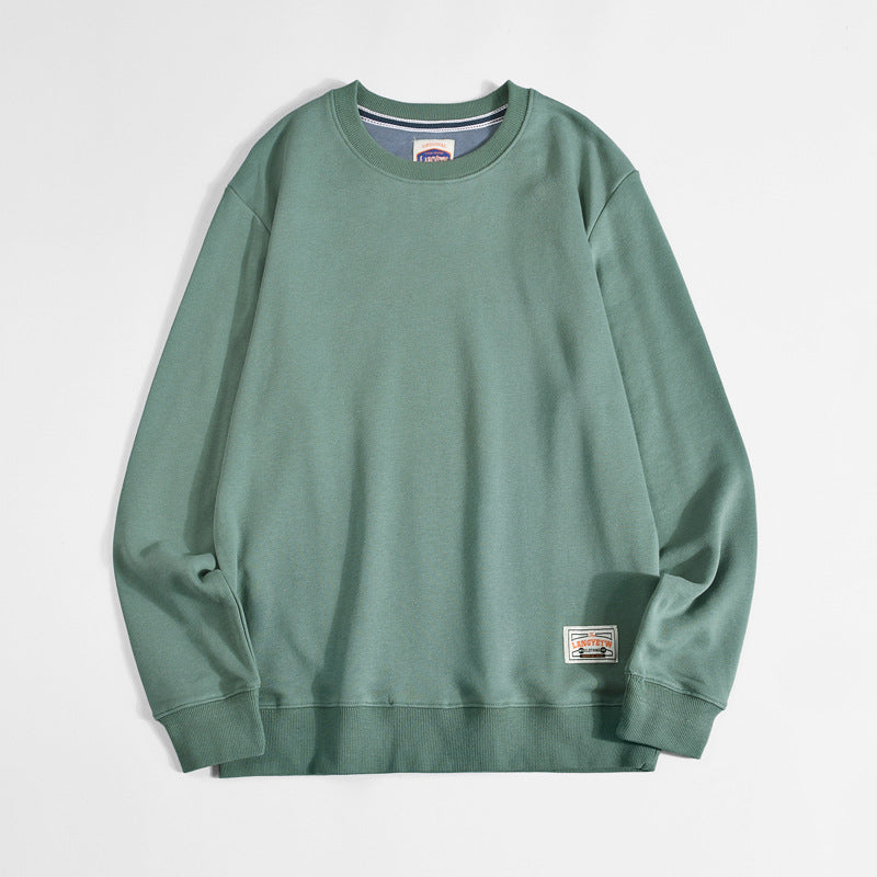 Mens Solid-color Casual Long-sleeve Hoodie