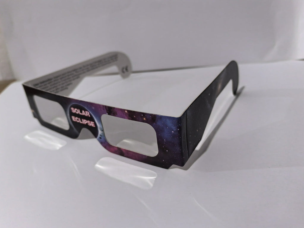 Paper-based Color-printed Frame, Silver-coated Lens Solar Eclipse Glasses