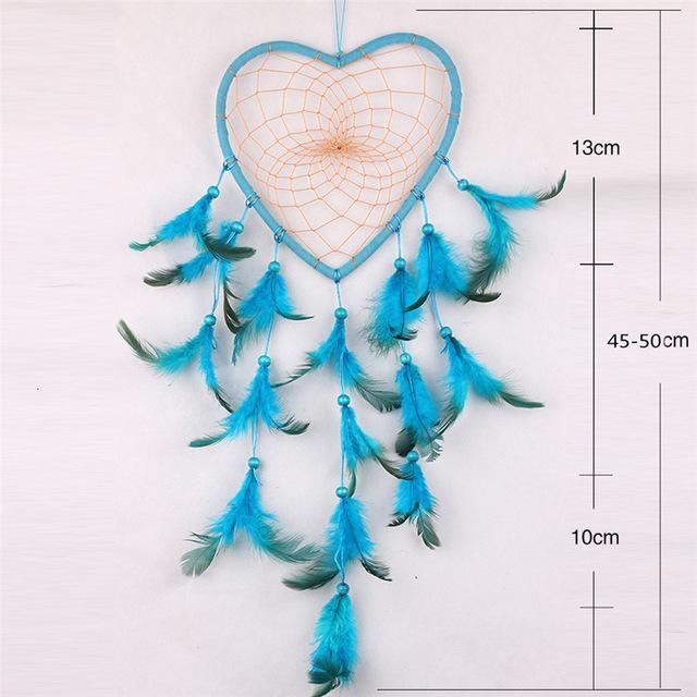 Feather Crafts Dream Catcher Brown Wind Chimes Handmade Christmas Net Handmade Wall Hanging Home Decor Dream Catcher With Feathers For Wall Hanging Car Home Balcony Decorations