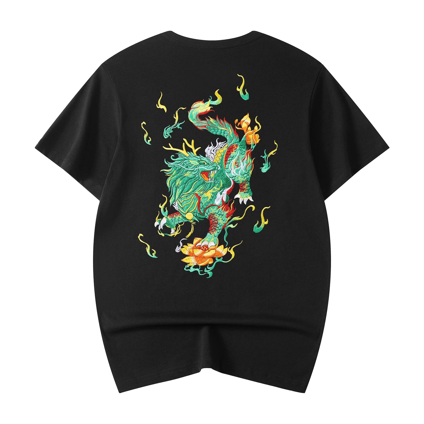 T-shirt brodé Kirin émeraude KH759