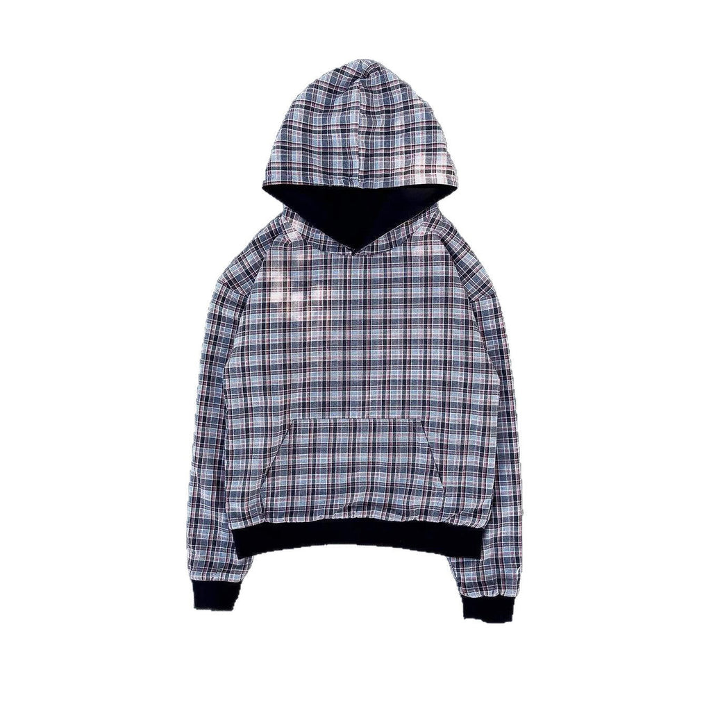 Hip Hop Double-sided Retro Plaid Casual Sweater