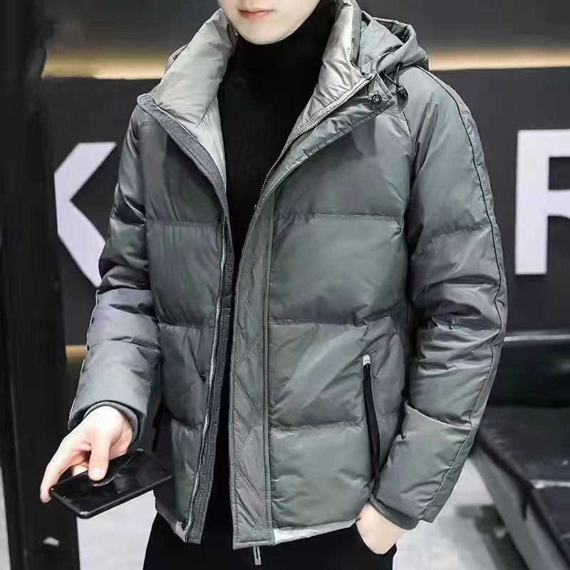 Thick Warm White Duck Down Hooded Jacket