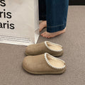 Retro Home Baotou Slippers Simple Lace Thick Bottom Half Dragging