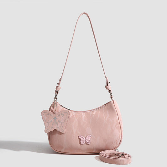 Simple Underarm Bag Women, Fashion Bow Small Square Bag Versatile Shoulder Crossbody Bag