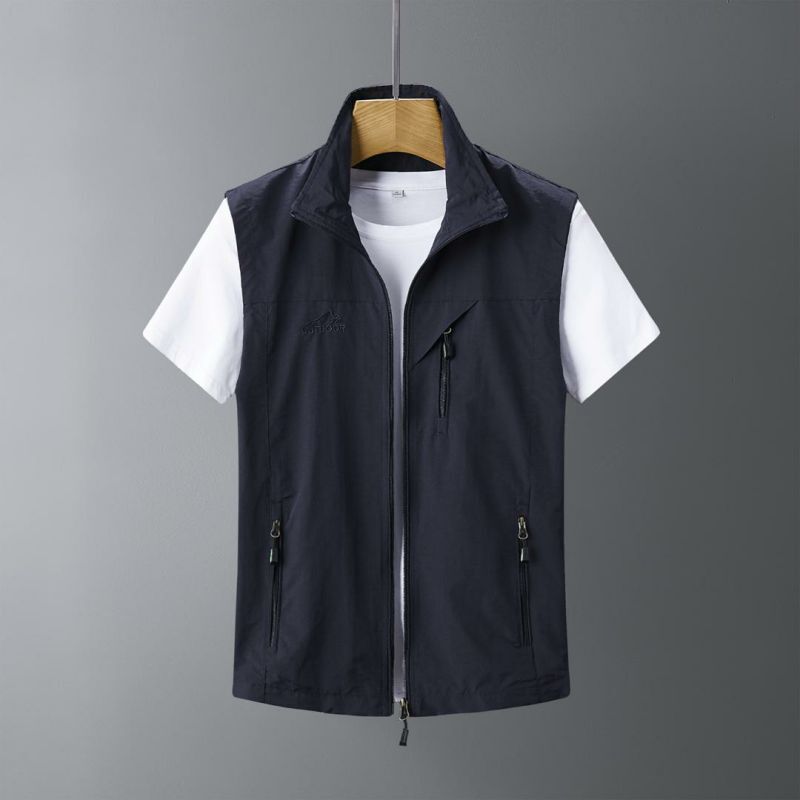 Men's Outdoor Casual Rabbit Fur Vest Waistcoat Coat