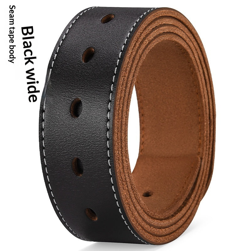 Men's Casual Extended Leather Belt With Pin Buckle