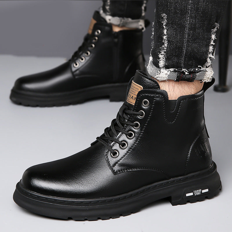 New Autumn Winter British-style Boots With Thick Soles
