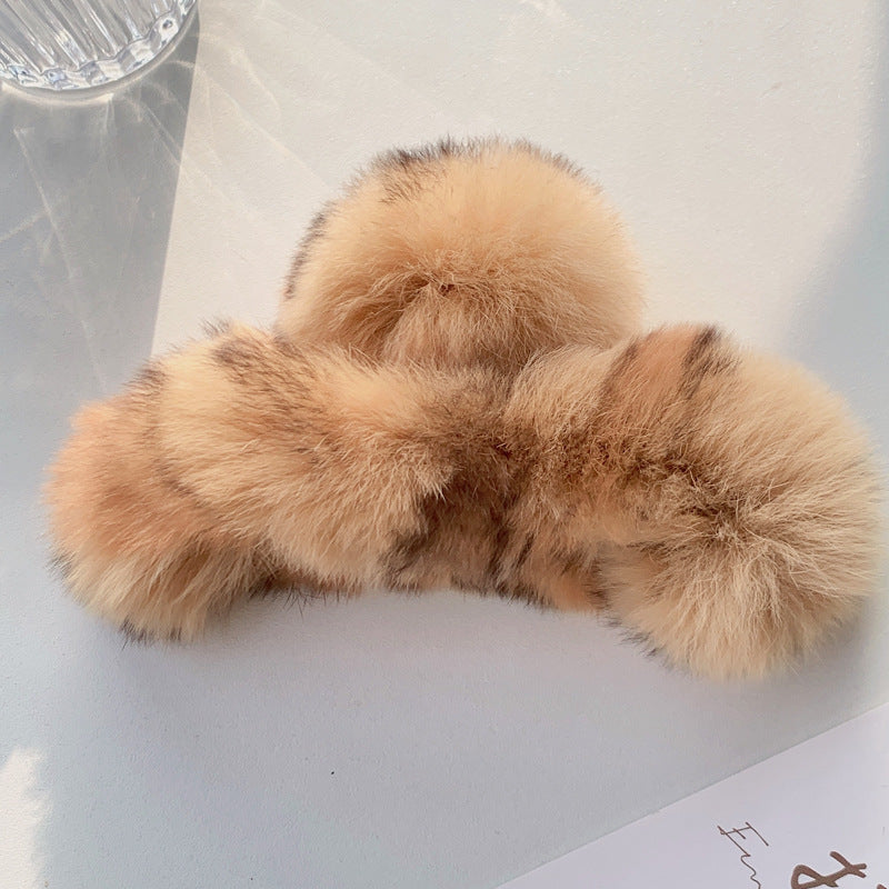 Korea Real Otter Hair Hair Clip Female