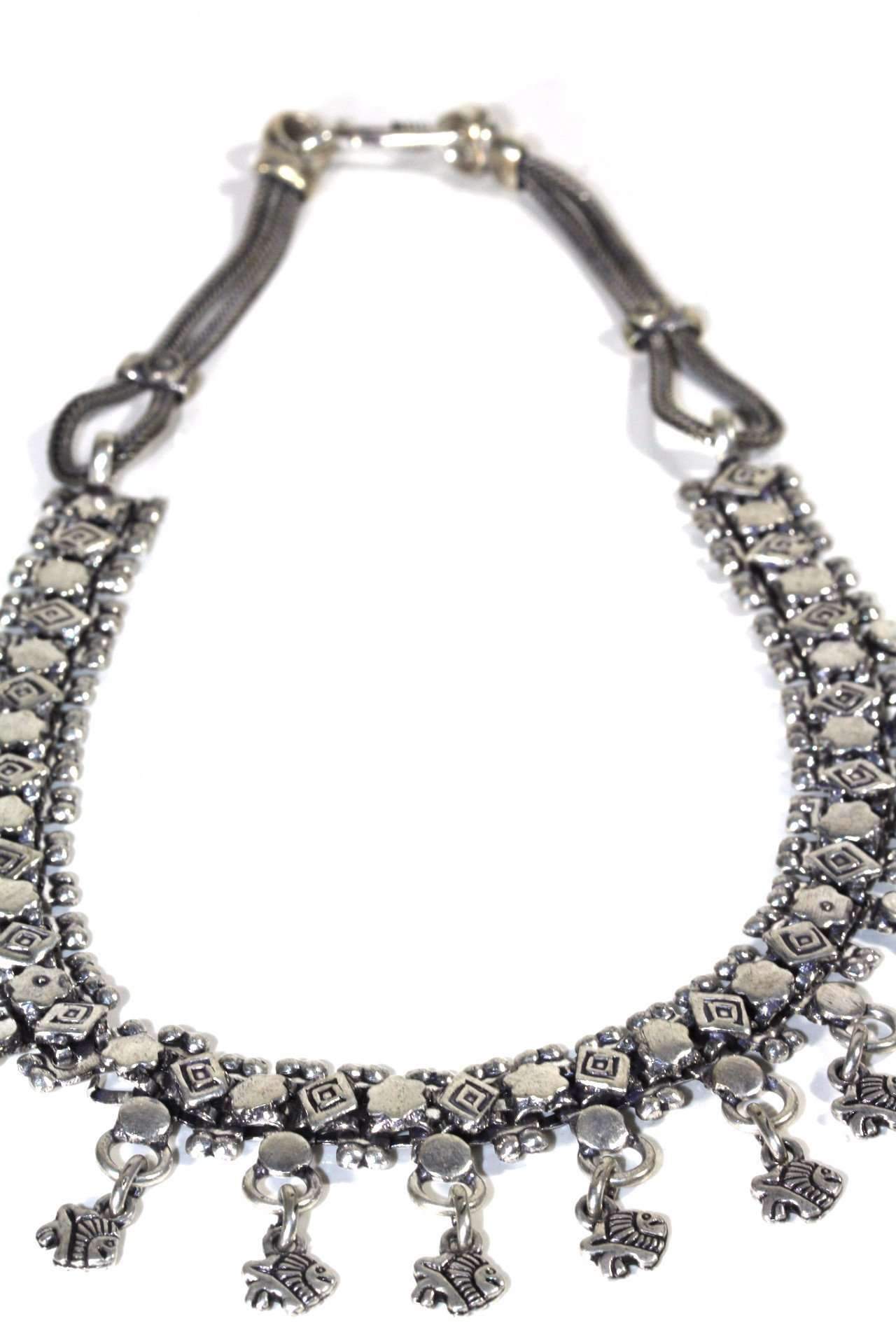 Fisch Anhänger Choker Halskette Silber Boho Tropfen Kette