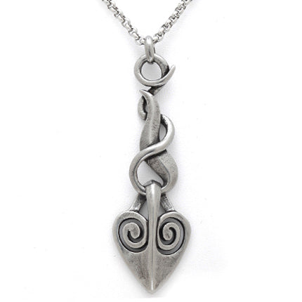 Collier Cœur Flamme Pendante Gothique Flamme Pendentif Argenté