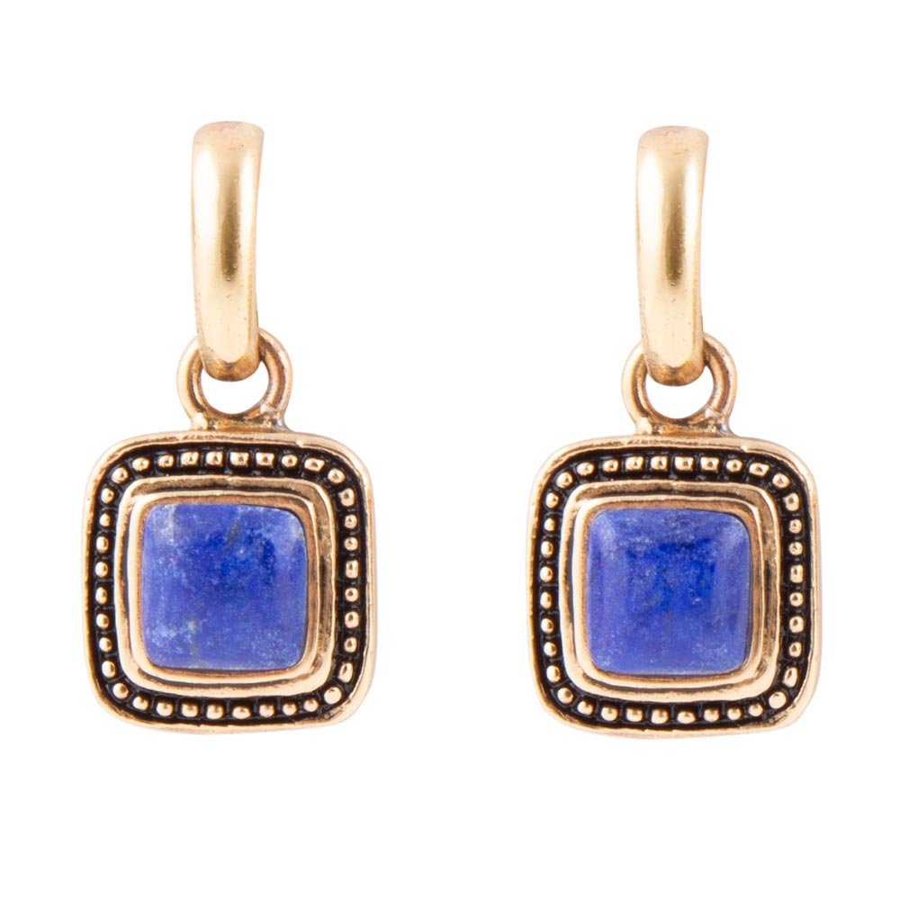 Boucles d'oreilles pendantes Flourish Blue Lapis