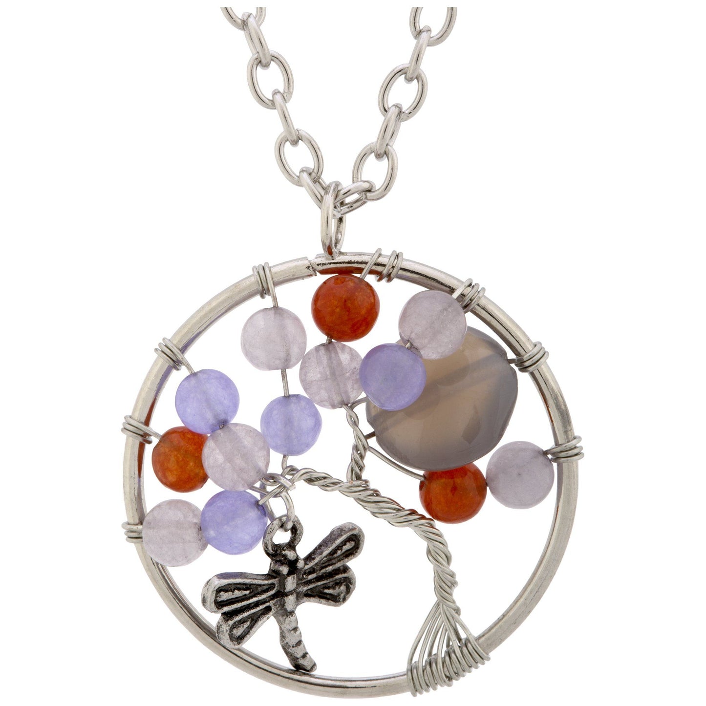 Fluttering Friends at Play Carnelian Necklace