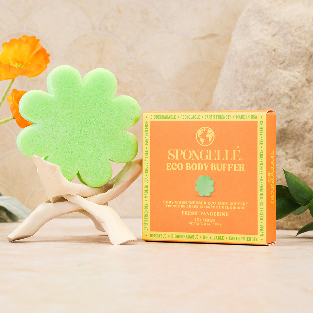 Tangerine Fraîche | Éponge de Douche Écologique