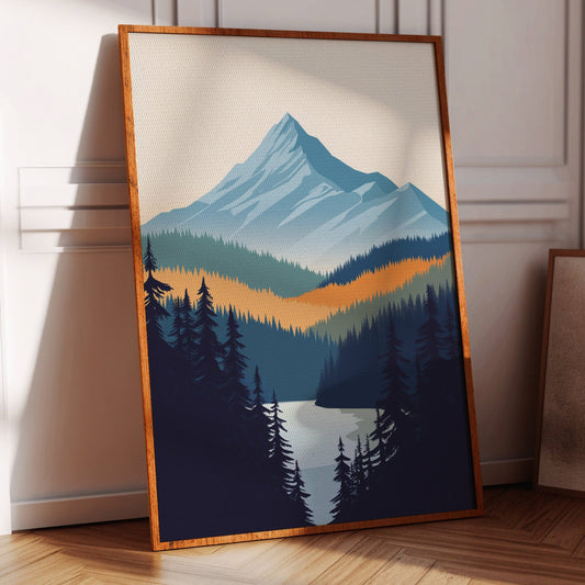 Pics Sereins - Impression de Paysage Montagneux Moderne