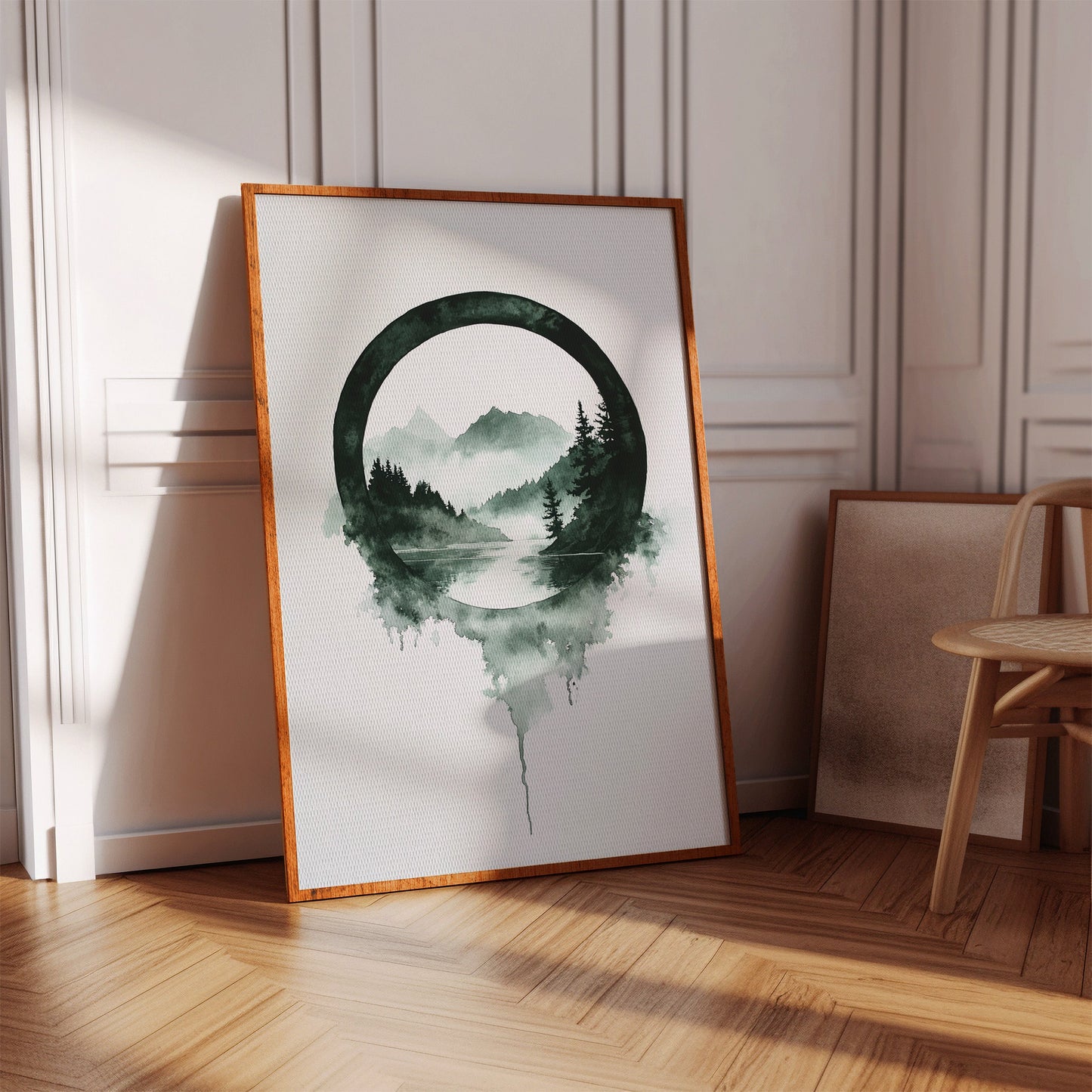 Tranquil Wilderness - Minimalist Forest Art