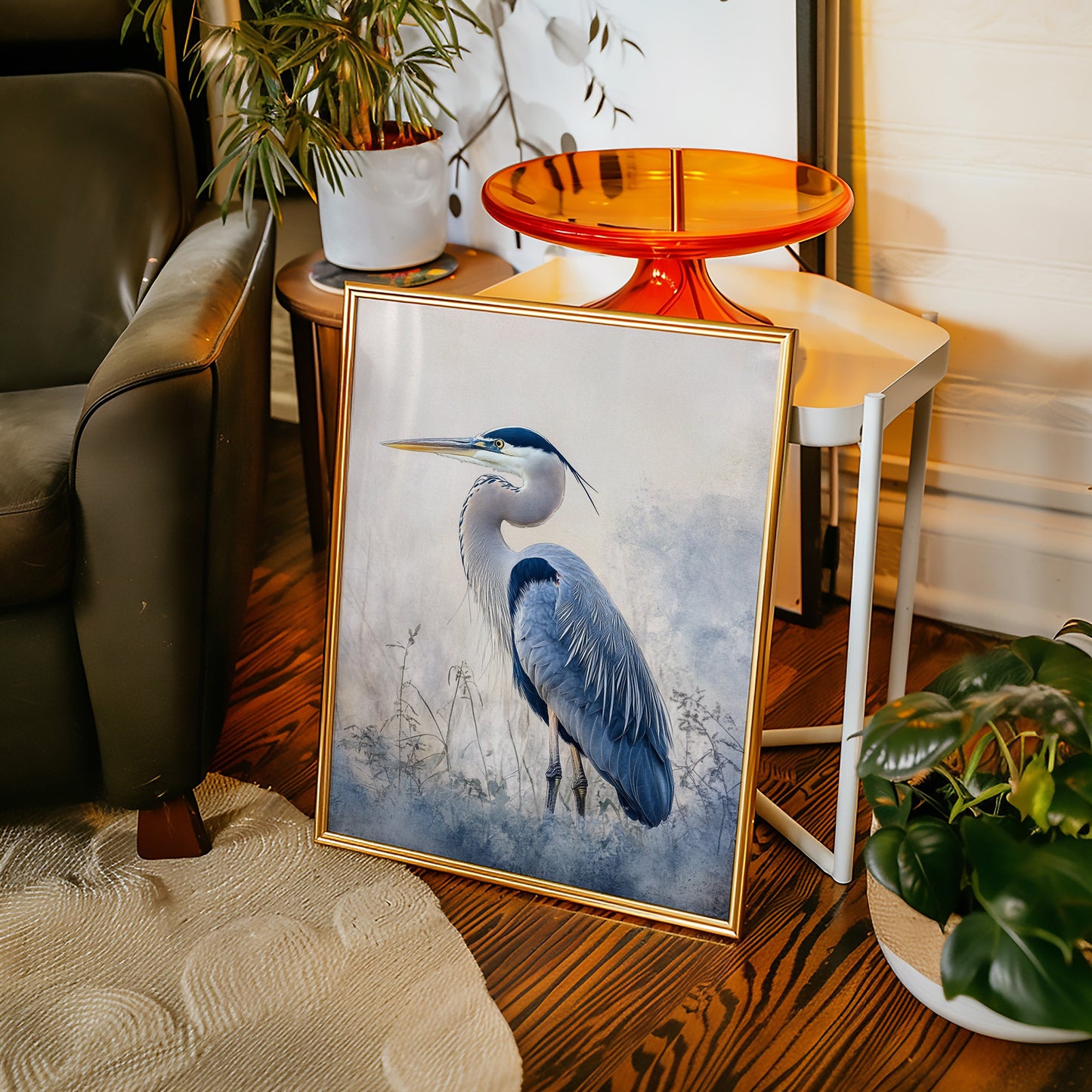 Serenity in Blue Feathers